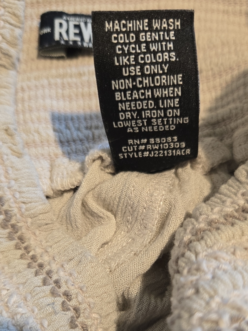 Lightweight Cream Smocked Waist Wide-Leg Pants - Picture 5 of 5